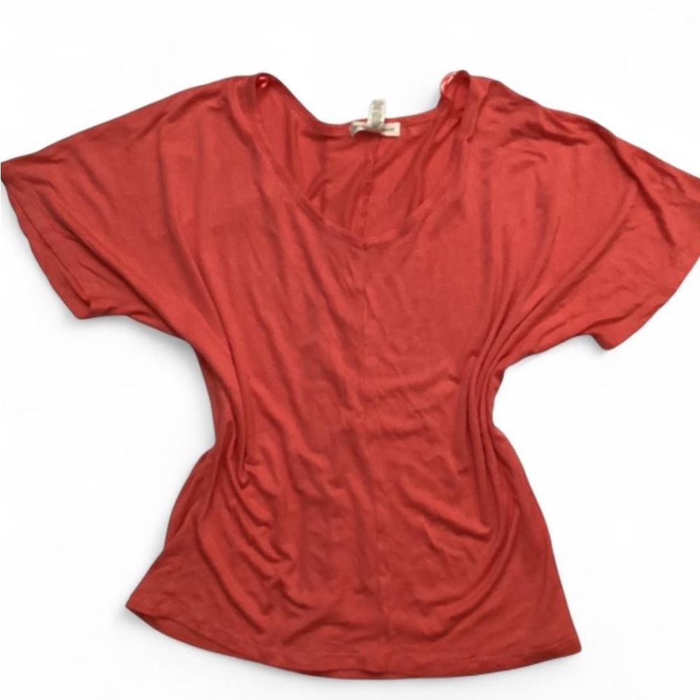 Women's V-Neck Coral Top - Picture 5 of 7